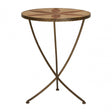 Elmo Large Side Table, Elm Wood, Iron, Brown