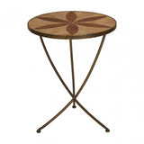 Elmo Large Side Table, Elm Wood, Iron, Brown