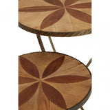 Elmo Large Side Table, Elm Wood, Iron, Brown