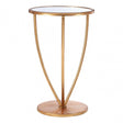 Marcia Mirror Top / Gold Frame Side Table, Glass, Gold