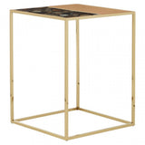 Vita Agate Square Table, Steel, Multi-Coloured