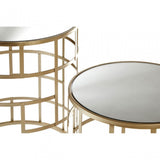 Anvil Mirror Top Tables, Iron, Mirrored Glass, Champagne