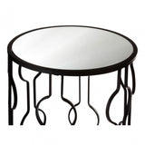 Anvil Mirror Top Tables, Iron, Mirrored Glass, Black