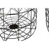 Black Wire Basket Tables Set of 2, Metal, Black