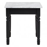 Henley Side Table, Marble, White