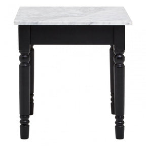 Henley Side Table, Marble, White