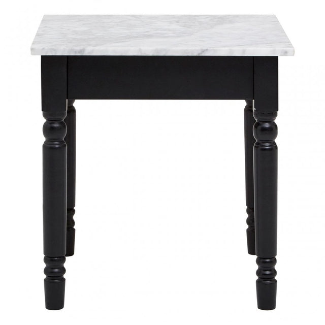 Henley Side Table, Marble, White