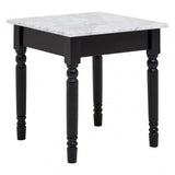 Henley Side Table, Marble, White