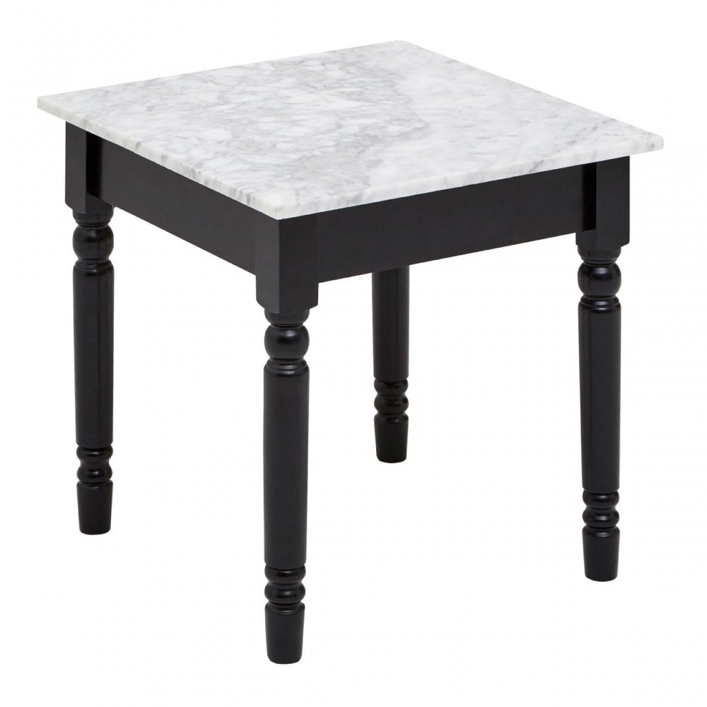Henley Side Table, Marble, White