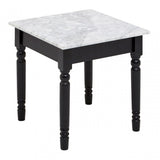 Henley Side Table, Marble, White