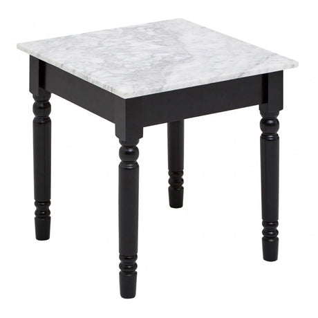 Henley Side Table, Marble, White