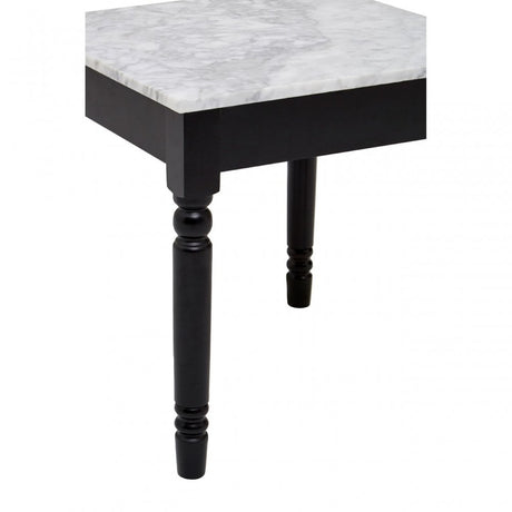 Henley Side Table, Marble, White