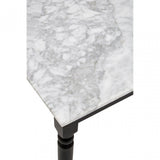 Henley Side Table, Marble, White