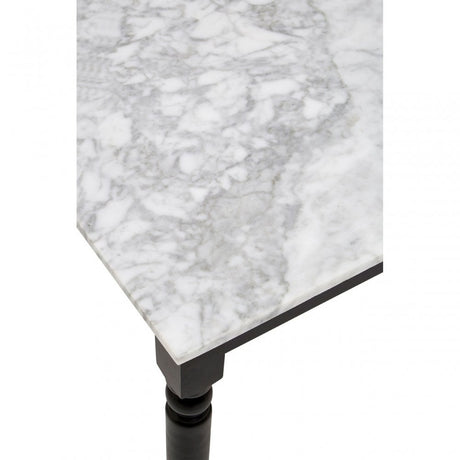 Henley Side Table, Marble, White