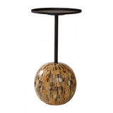Rova Side Table, Iron, Resin, Gold