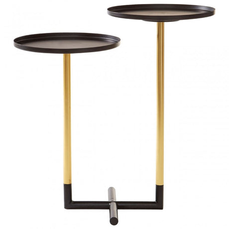 Halle Duplex Side Table, Iron, Black