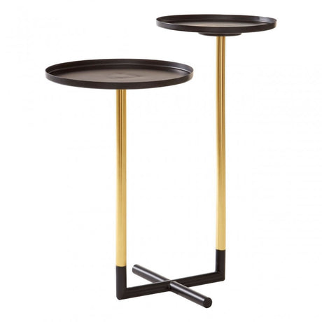 Halle Duplex Side Table, Iron, Black