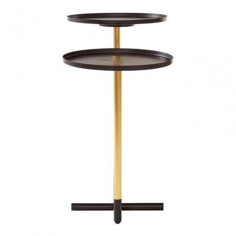Halle Duplex Side Table, Iron, Black