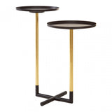 Halle Duplex Side Table, Iron, Black