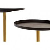 Halle Duplex Side Table, Iron, Black