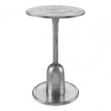 Halle Side Table with Silver Finish, Aluminium, Silver