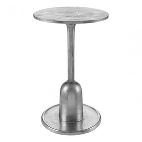 Halle Side Table with Silver Finish, Aluminium, Silver