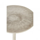 Halle Side Table with Silver Finish, Aluminium, Silver