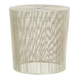 Hamish Cage-Shaped Large Round Table, Iron, Silver
