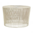 Hamish Cage-Shaped Small Round Table, Iron, Silver