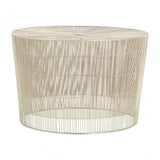 Hamish Cage-Shaped Small Round Table, Iron, Silver