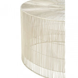 Hamish Cage-Shaped Small Round Table, Iron, Silver