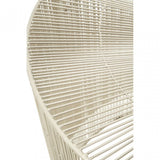 Hamish Cage-Shaped Small Round Table, Iron, Silver