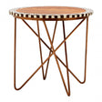Hektor Hektor Artisan Round Acacia Wood Side Table, Acacia Wood, Iron, Natural