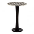 Hektor Hektor Artisan Pedestal Table, Acacia Wood, Iron, Black