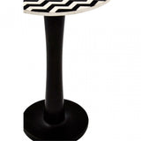 Hektor Hektor Artisan Pedestal Table, Acacia Wood, Iron, Black