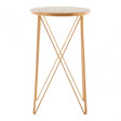 Gianna Round Marble Top Side Table, Marble, Iron, Natural