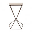 Gianna Trapezoid Side Table, Marble, Iron, Natural