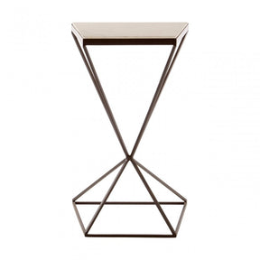 Gianna Trapezoid Side Table, Marble, Iron, Natural