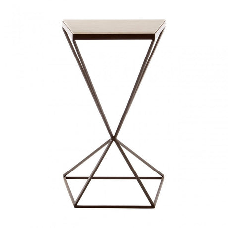 Gianna Trapezoid Side Table, Marble, Iron, Natural