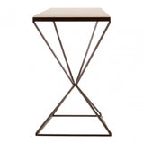 Gianna Trapezoid Side Table, Marble, Iron, Natural