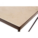 Gianna Trapezoid Side Table, Marble, Iron, Natural
