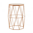 Gianna Octagonal Marble / Gold Side Table, Iron, Marble, Gold