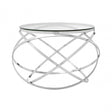Enrich End Table, Stainless Steel, Glass, Gold