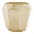 Enrich Champagne Gold Diamond Cut End Table, Stainless Steel, Gold