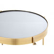 Enrich Black Mirror Tall Side Table, Mirrored Glass, Black