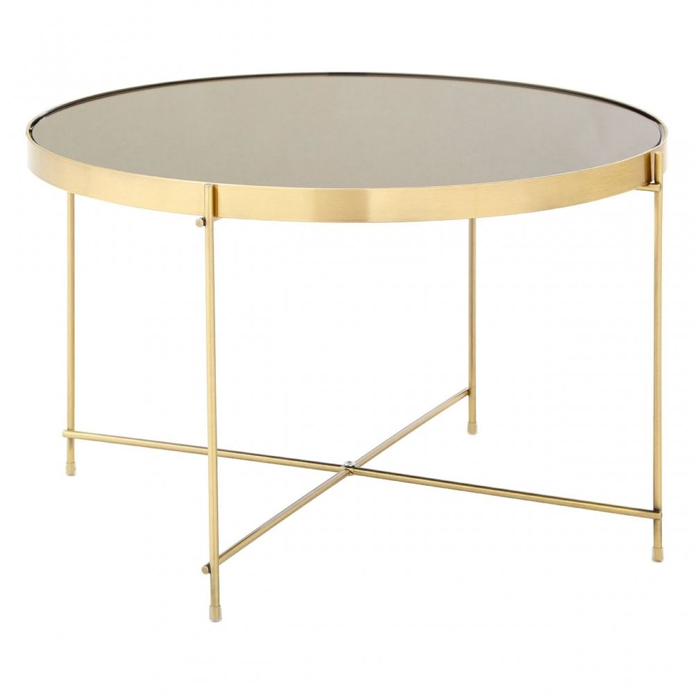 Enrich Large Gold Mirror Side Table