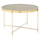 Enrich Large Gold Mirror Side Table