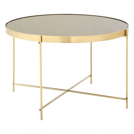 Enrich Large Gold Mirror Side Table