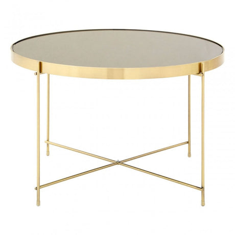 Enrich Large Gold Mirror Side Table