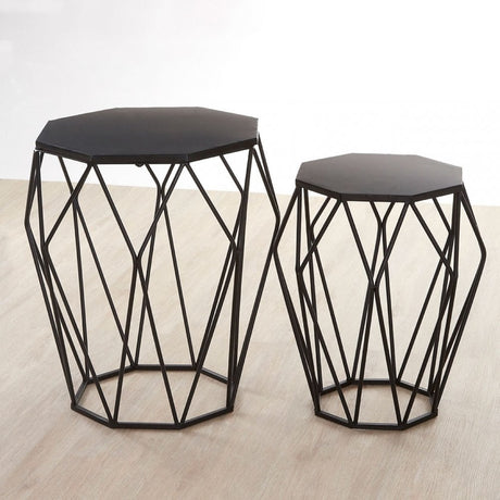 Anvil Black Metal Tables, Iron, Black